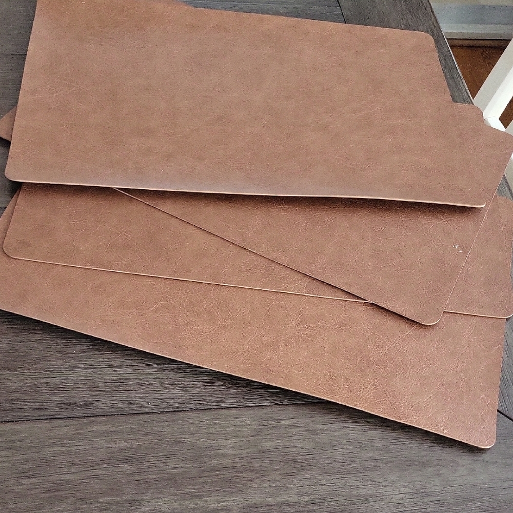 Brown Leather4x  Placemats Set